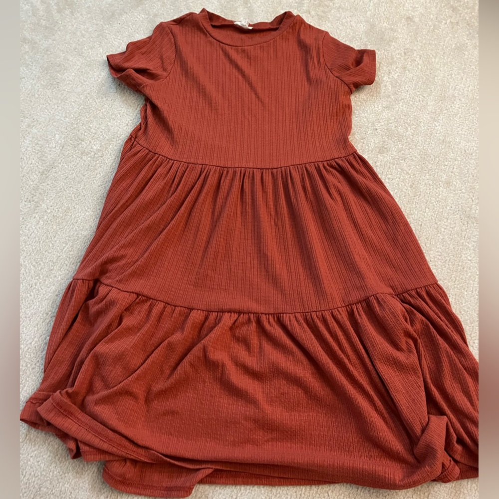 Ribbed tiered dress